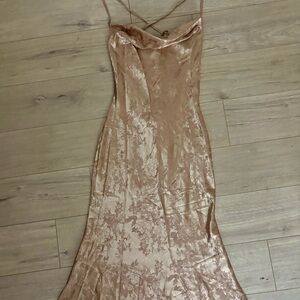 Champagne Floral Slip Dress
